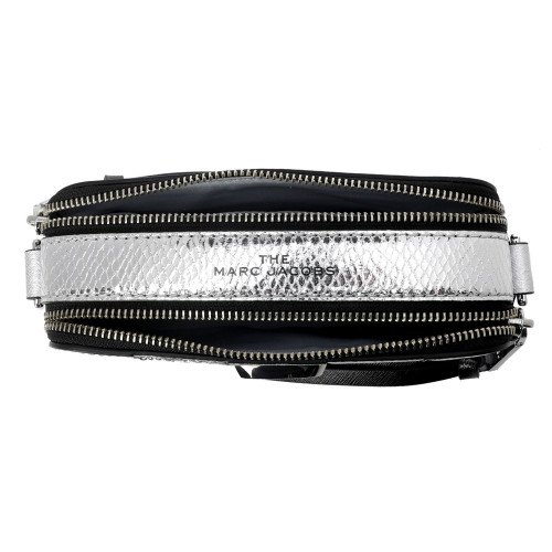 Marc Jacobs The Snapshot Metallic Stripe Silver