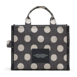 Marc Jacobs The Spots Jacquard Medium Tote Bag Black/Ivory