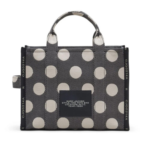 Marc Jacobs The Spots Jacquard Medium Tote Bag Black/Ivory