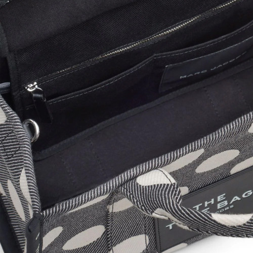 Marc Jacobs The Spots Jacquard Medium Tote Bag Black/Ivory