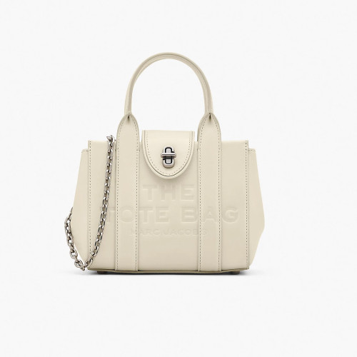 Marc Jacobs The Turnlock Crossbody Tote Bag Cloud White