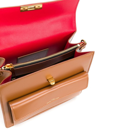 Marc Jacobs The Uptown Cow Leather Bag Brown