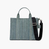 Marc Jacobs The Washed Monogram Medium Tote Bag Sun Faded Denim
