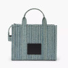 Marc Jacobs The Washed Monogram Medium Tote Bag Sun Faded Denim
