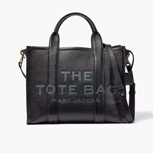 Marc Jacobs The Leather Medium Tote Bag Black