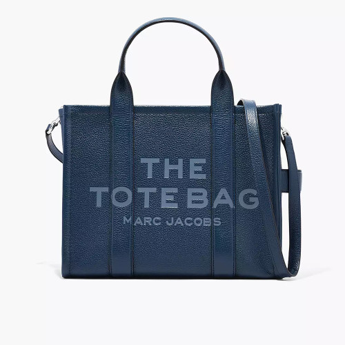 Marc Jacobs The Leather Medium Tote Bag Blue Sea