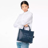 Marc Jacobs The Leather Medium Tote Bag Blue Sea