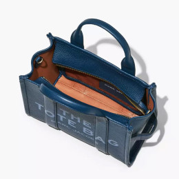 Marc Jacobs The Leather Small Tote Bag Blue Sea