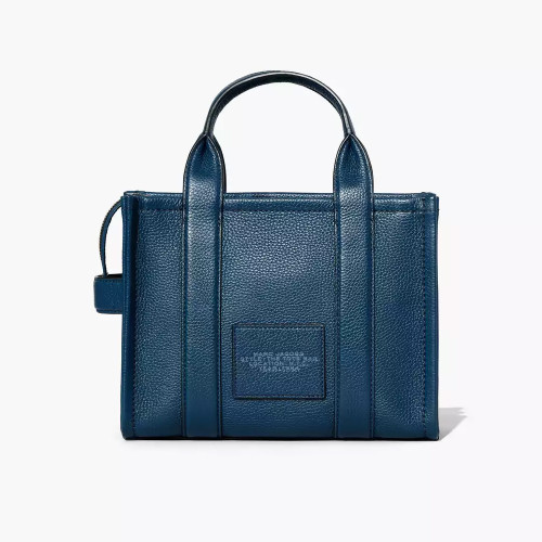 Marc Jacobs The Leather Small Tote Bag Blue Sea