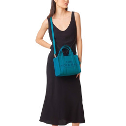 Marc Jacobs The Leather Small Tote Bag Blue Shadow