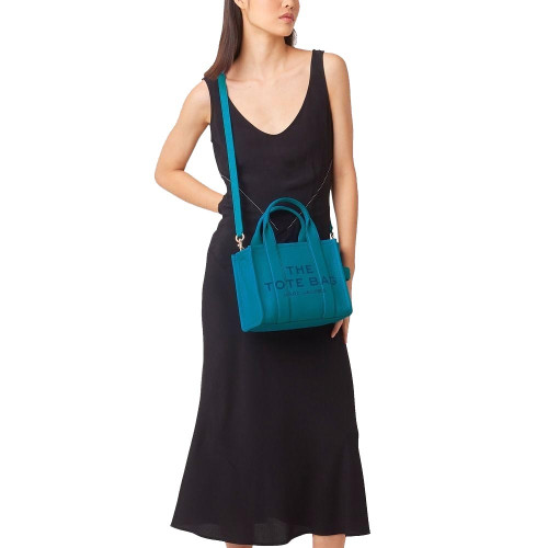 Marc Jacobs The Leather Small Tote Bag Blue Shadow