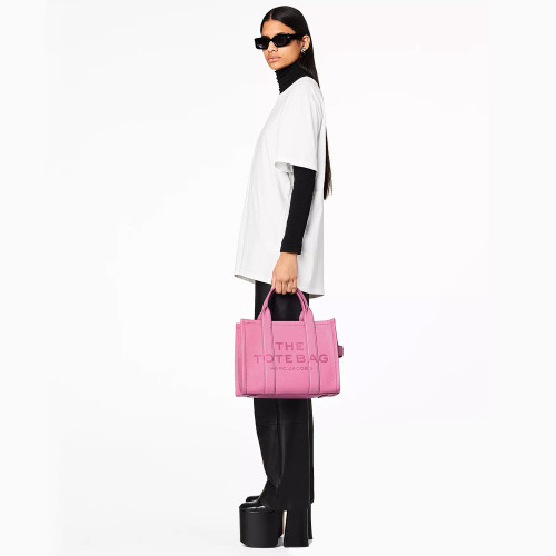Marc Jacobs The Leather Medium Tote Bag Candy Pink