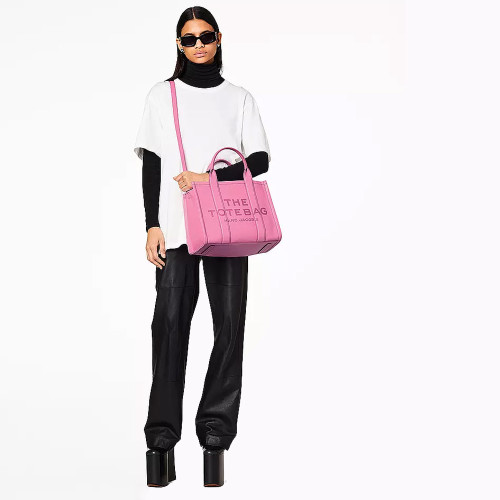 Marc Jacobs The Leather Medium Tote Bag Candy Pink