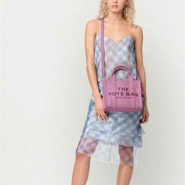 Marc Jacobs The Leather Small Tote Bag Regal Orchid