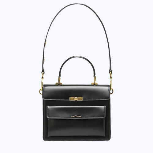 Marc Jacobs The Uptown Cow Leather Bag Black