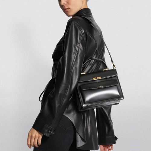 Marc Jacobs The Uptown Cow Leather Bag Black